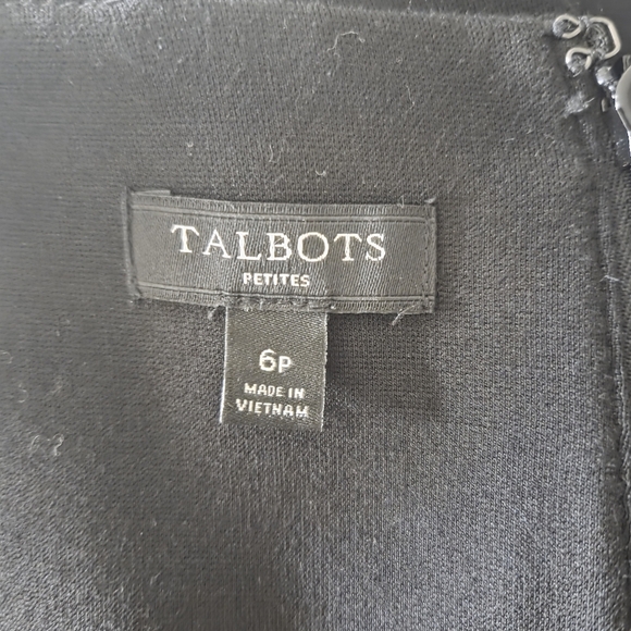 Talbots Classic Black Midi Dress Size 6P - Picture 6 of 6